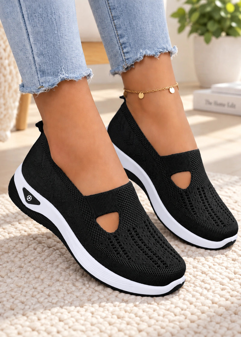 SALAZIA Cutout Knit Slip-On Sneakers