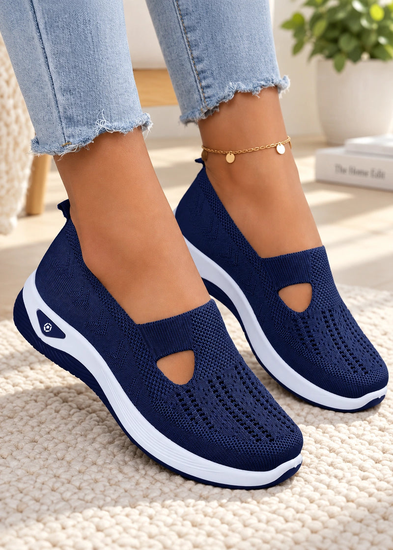 SALAZIA Cutout Knit Slip-On Sneakers