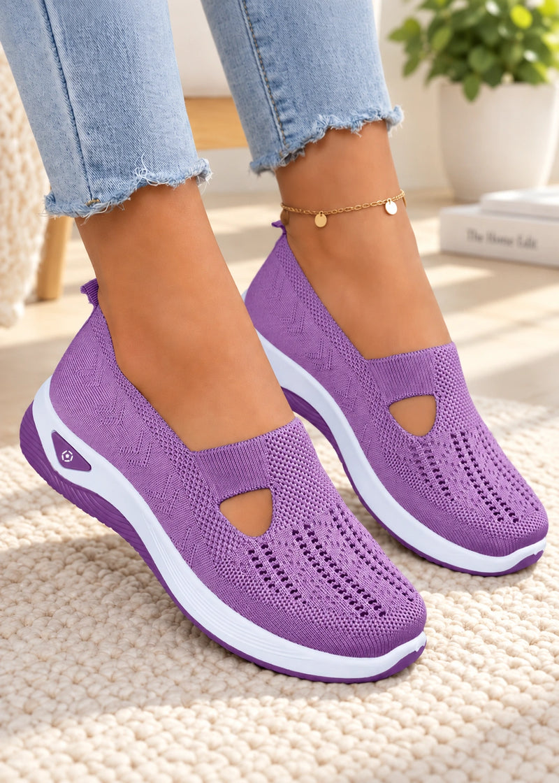 SALAZIA Cutout Knit Slip-On Sneakers