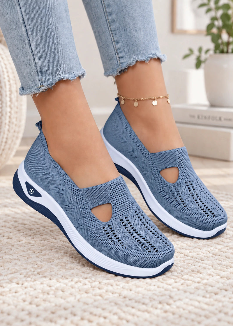 SALAZIA Cutout Knit Slip-On Sneakers