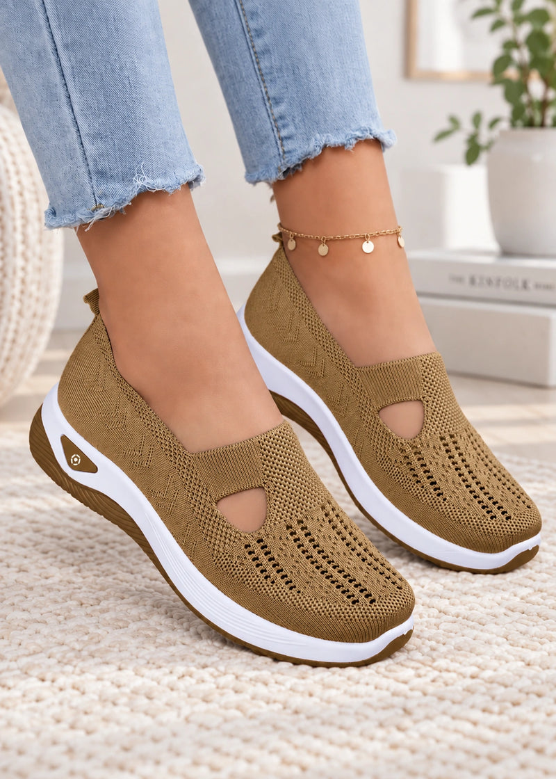 SALAZIA Cutout Knit Slip-On Sneakers