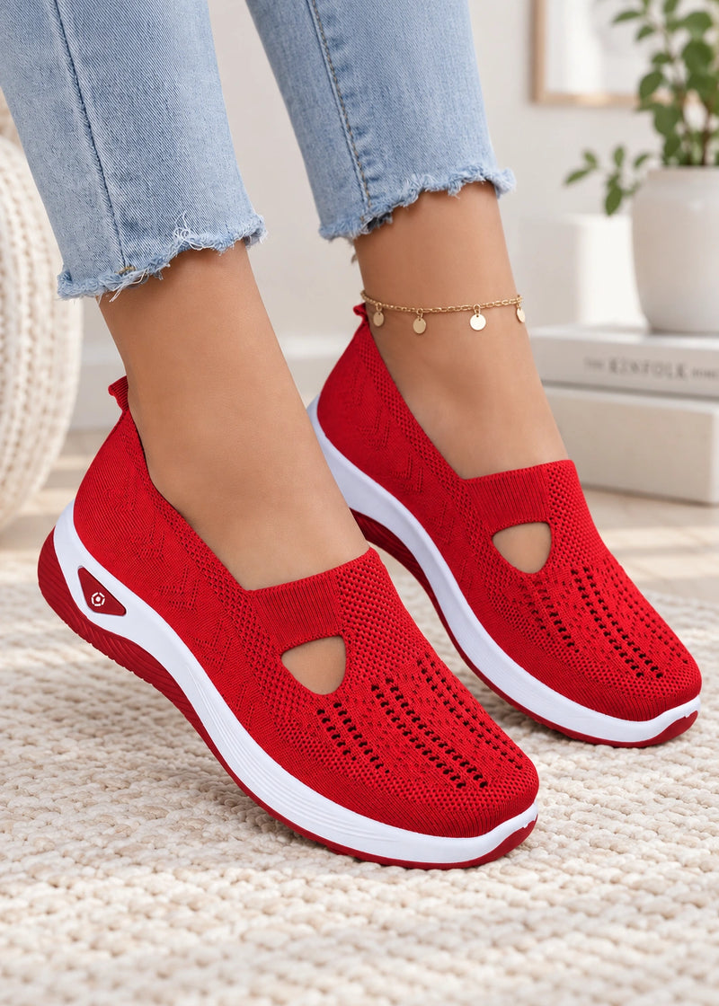 SALAZIA Cutout Knit Slip-On Sneakers