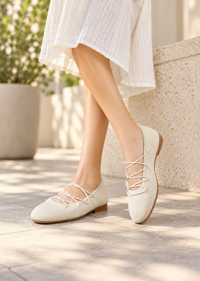 SALAZIA Lace-Up Ballet Flats