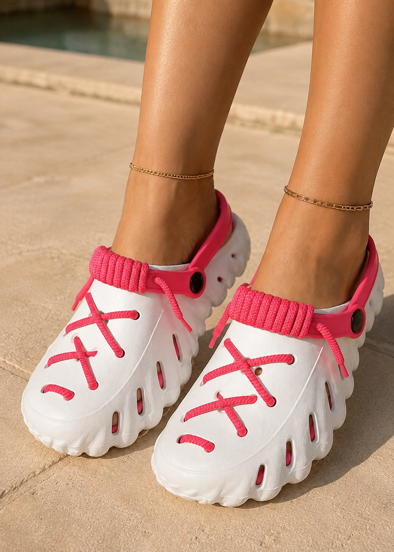 SALAZIA Lace-Up Mule Clogs