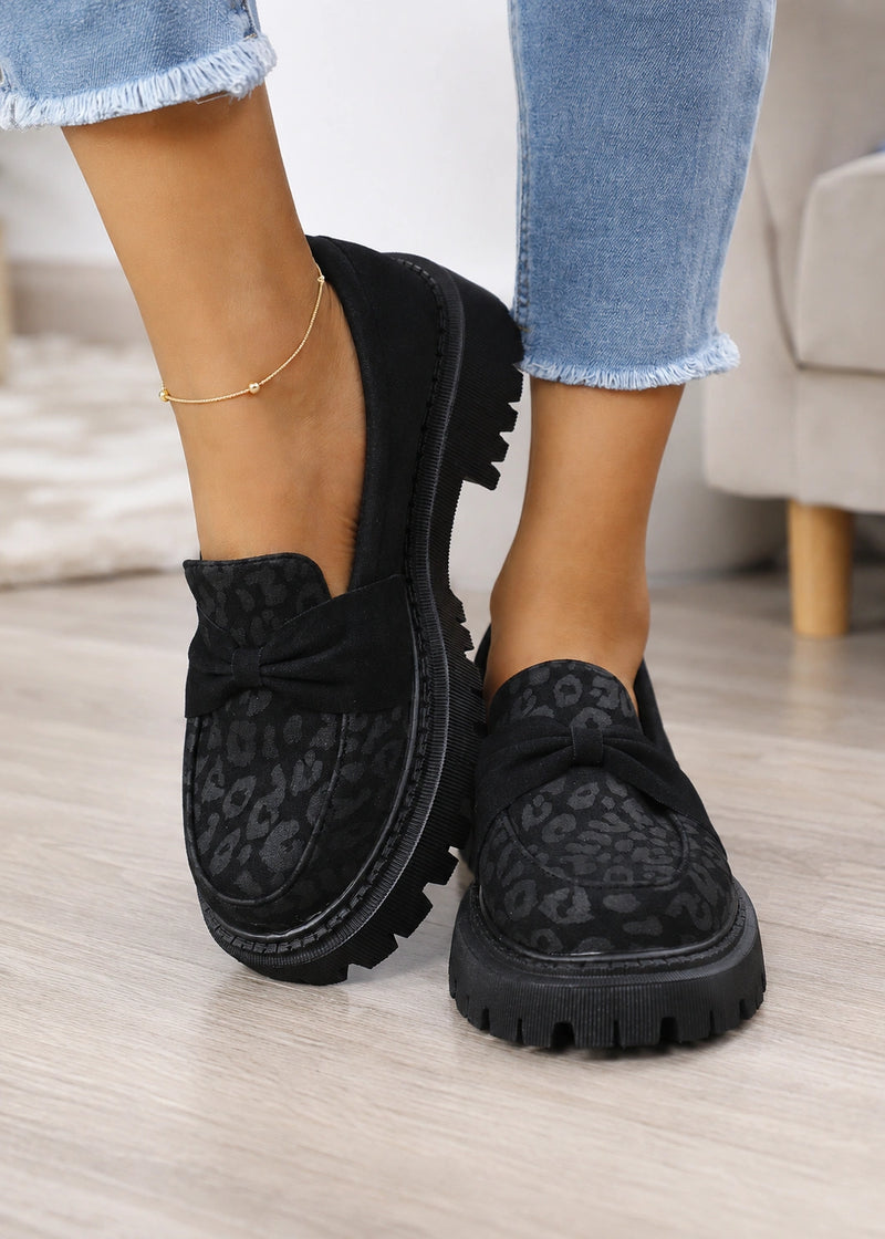 SALAZIA Leopard Print Platform Loafers