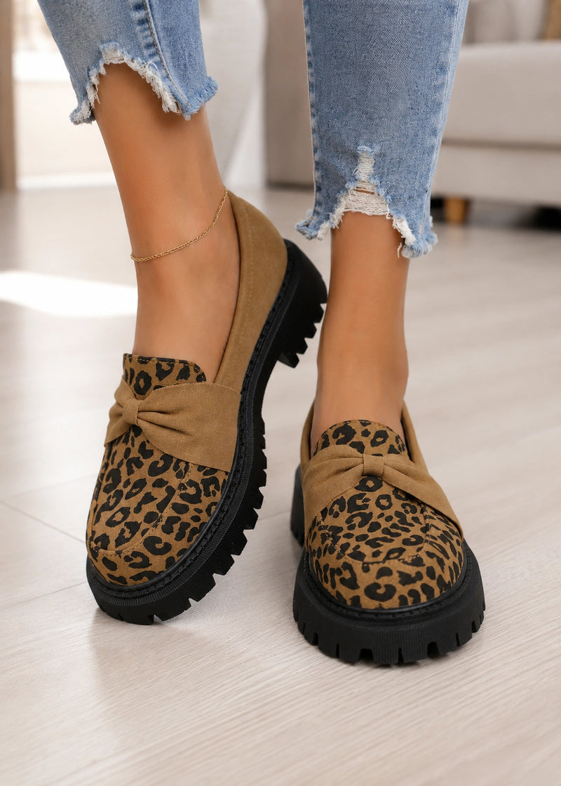 SALAZIA Leopard Print Platform Loafers