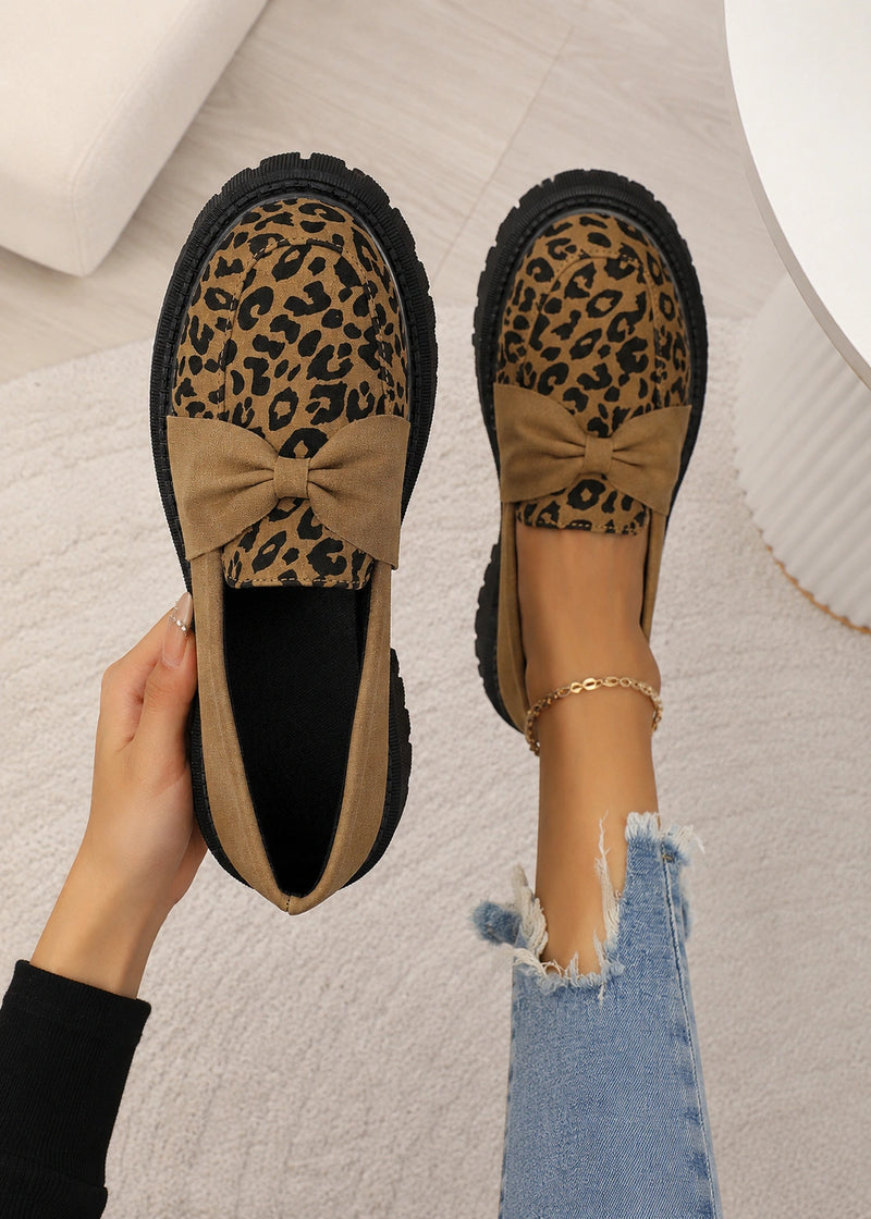 SALAZIA Leopard Print Platform Loafers