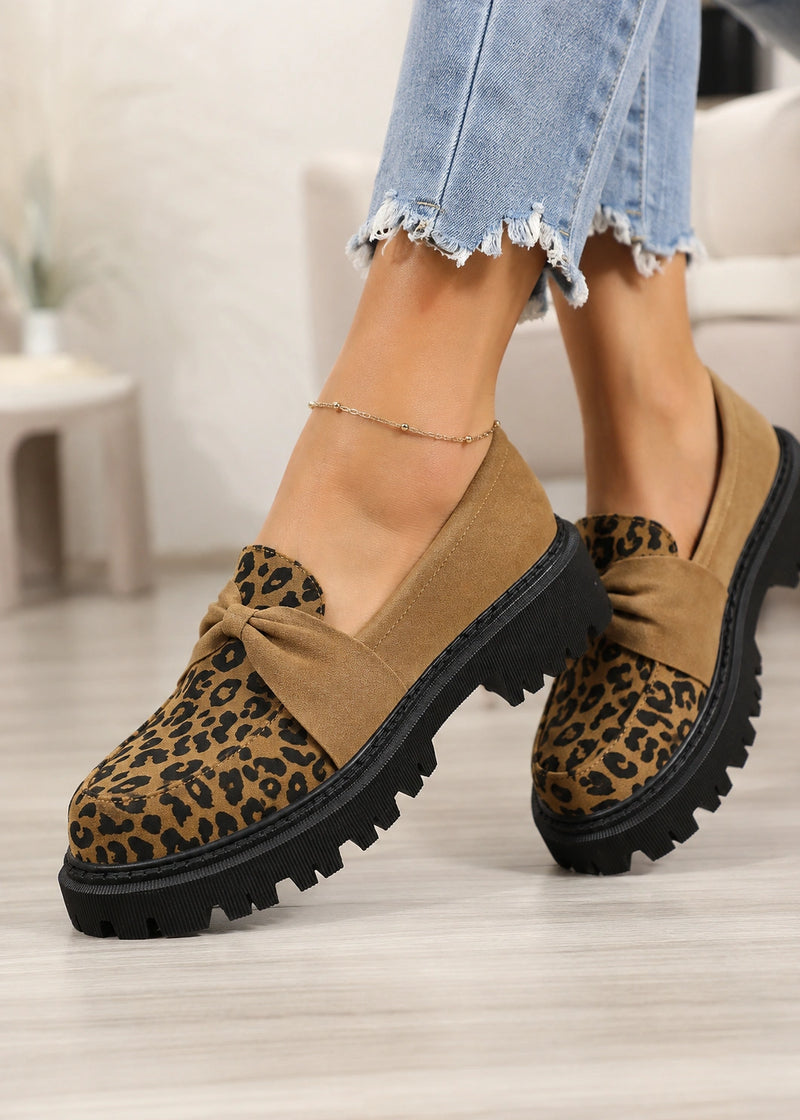 SALAZIA Leopard Print Platform Loafers