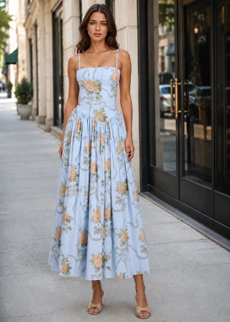 SALAZIA Print Cotton Midi Dresses