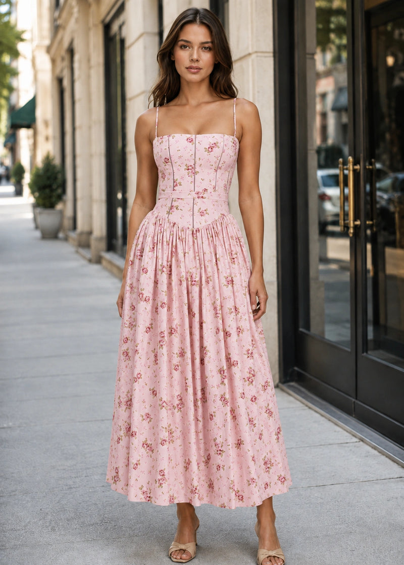 SALAZIA Print Cotton Midi Dresses