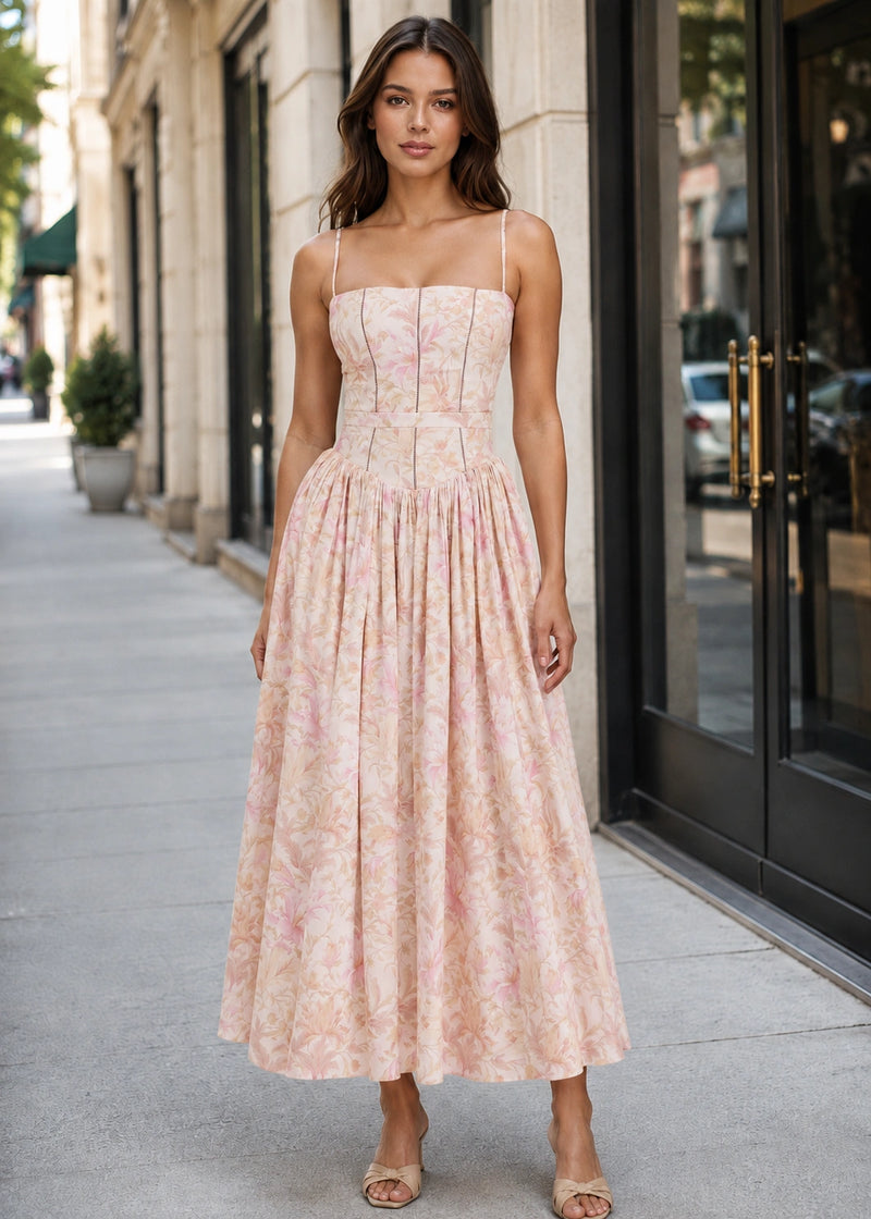 SALAZIA Print Cotton Midi Dresses