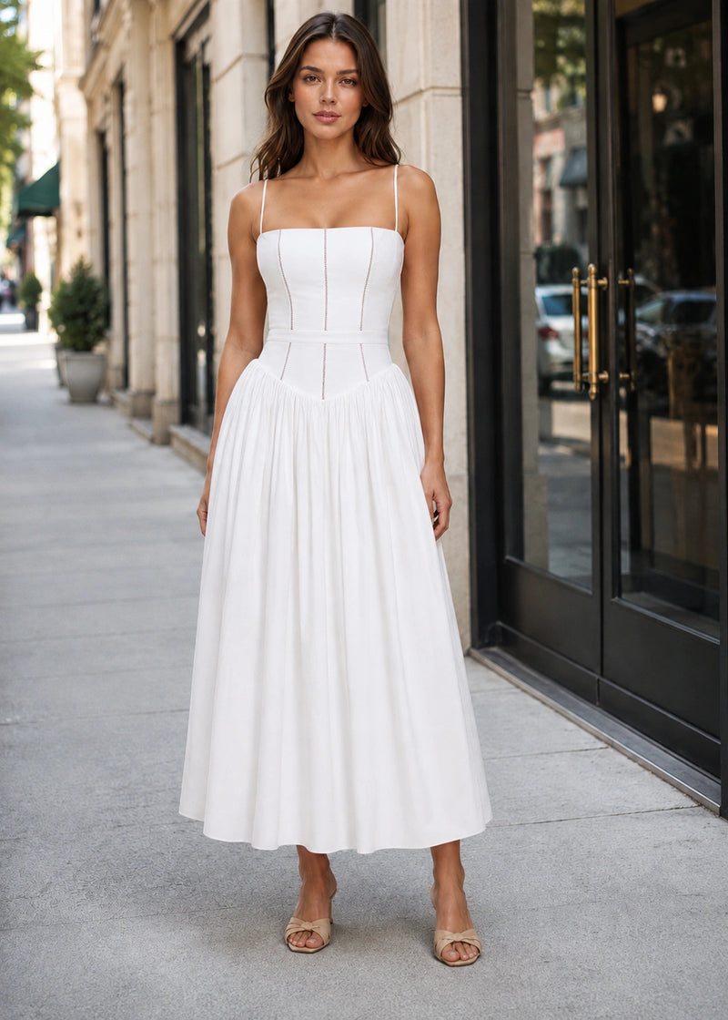 SALAZIA Print Cotton Midi Dresses