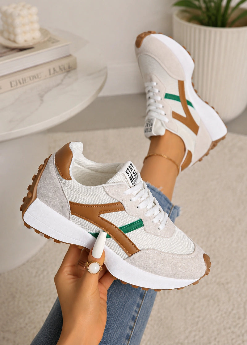 SALAZIA Retro Mesh Lace-Up Sneakers
