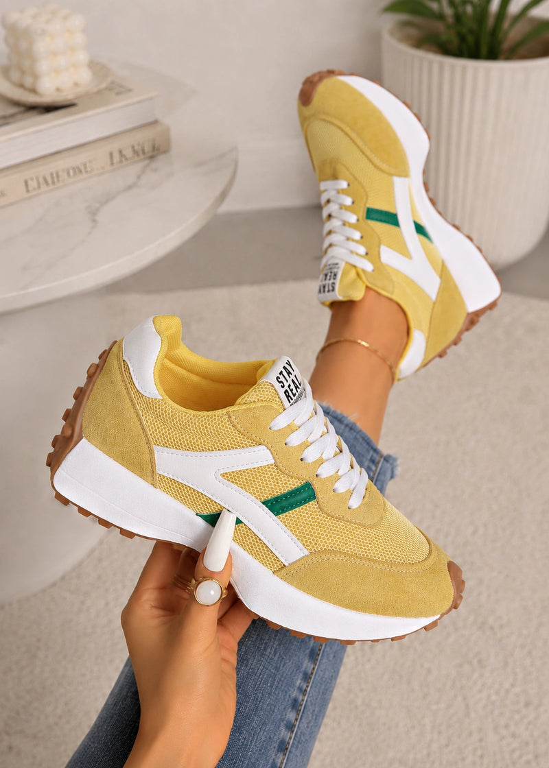 SALAZIA Retro Mesh Lace-Up Sneakers
