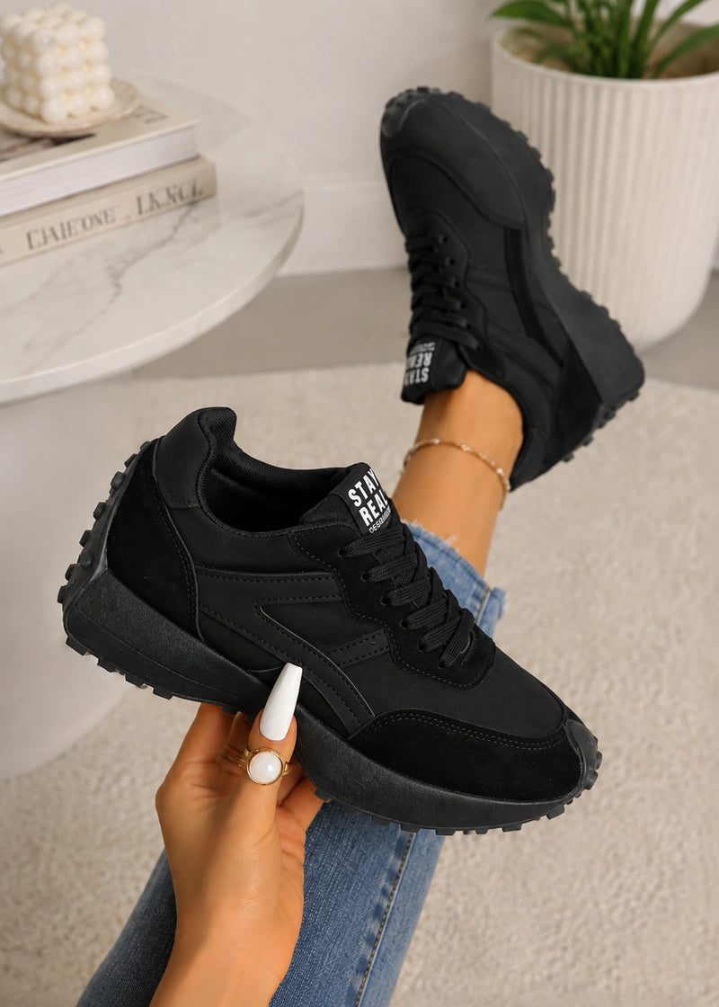 SALAZIA Retro Mesh Lace-Up Sneakers