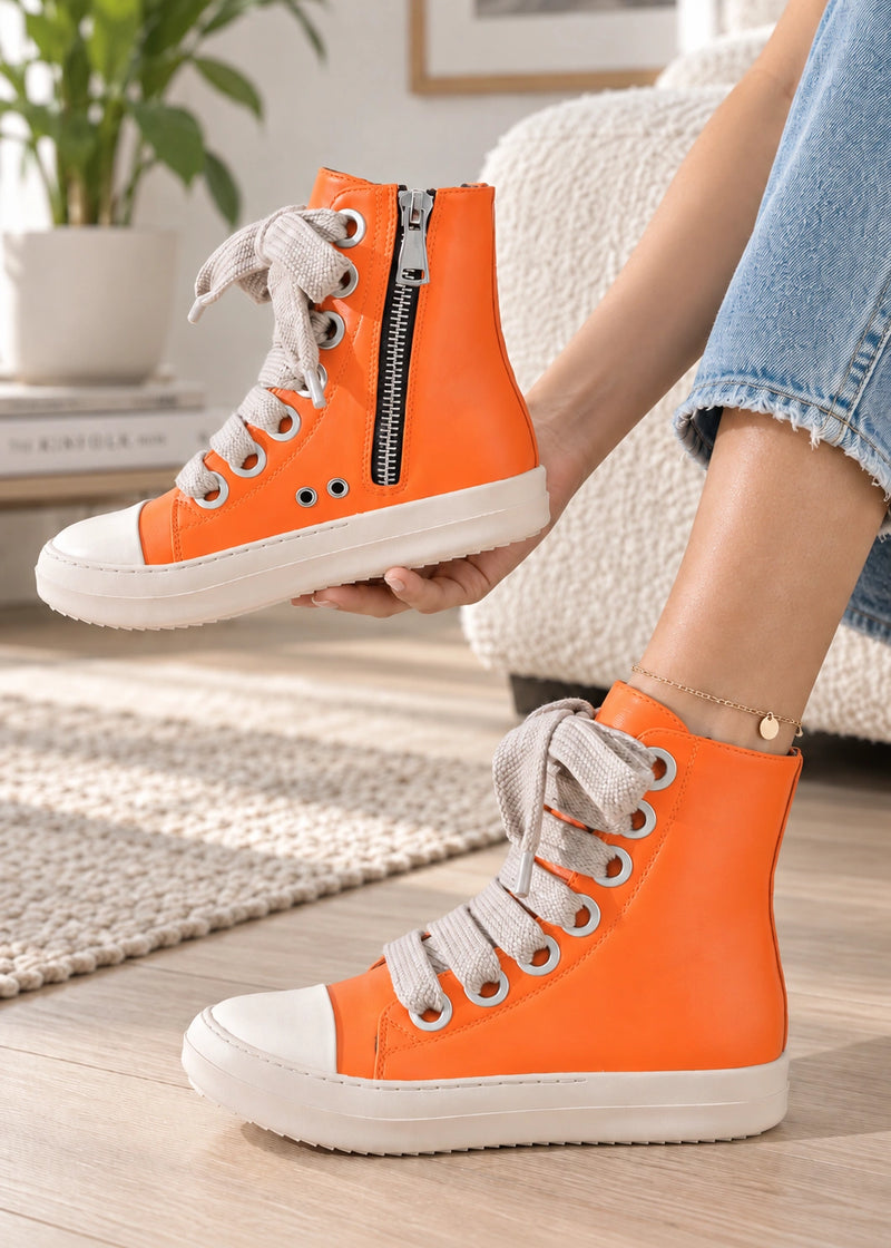 SALAZIA Side-Zip Lace-Up Ankle Boots