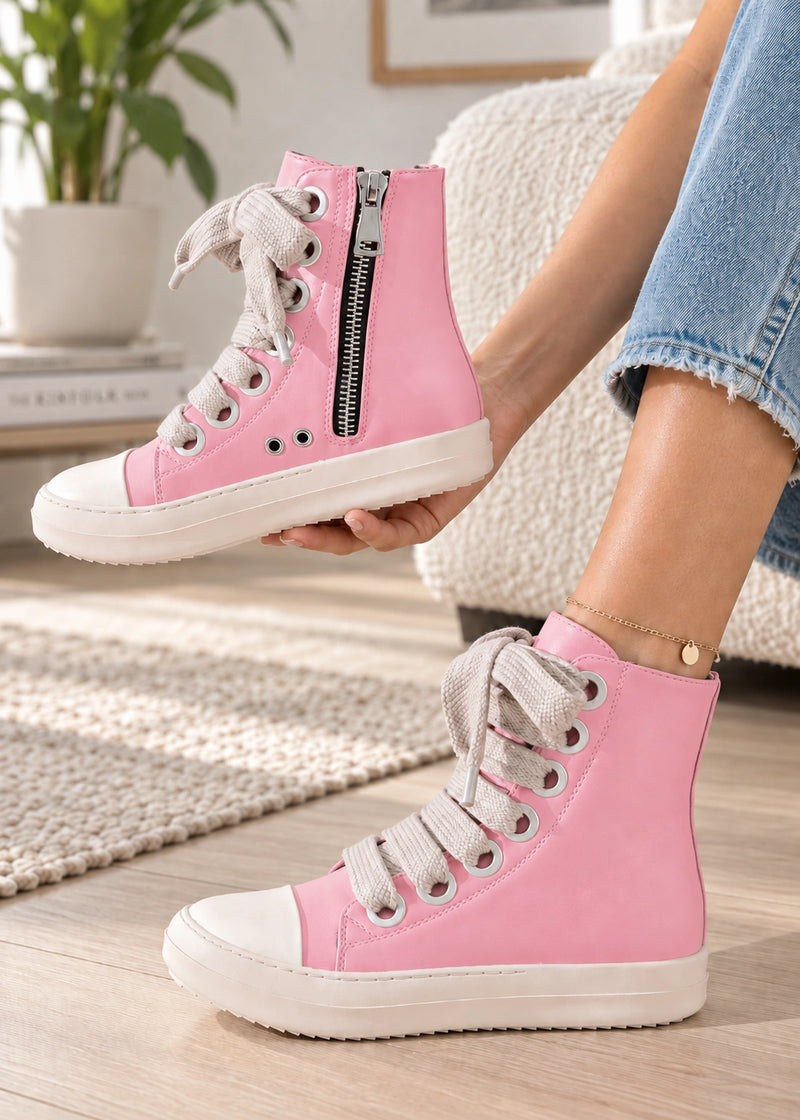 SALAZIA Side-Zip Lace-Up Ankle Boots