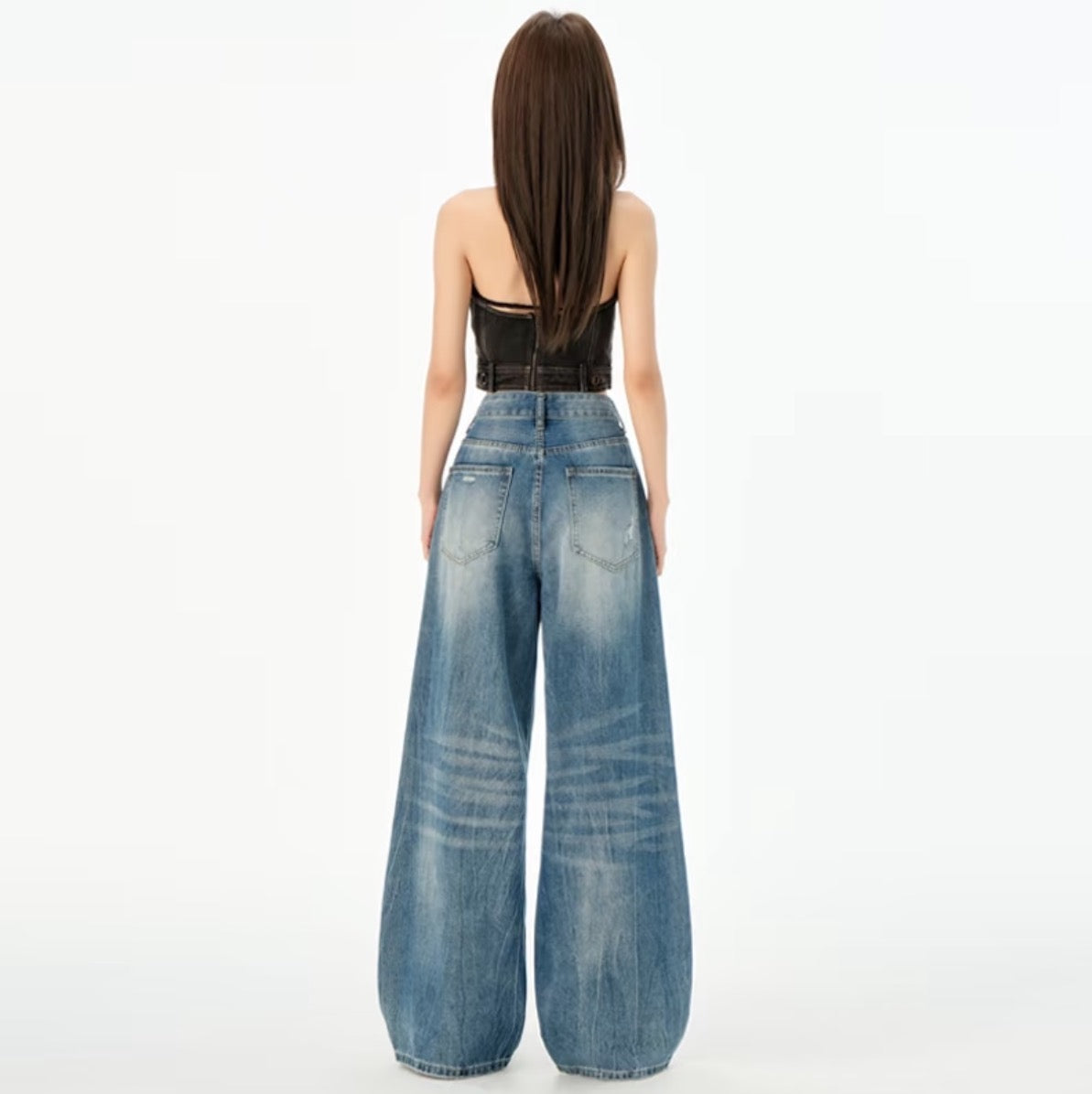 Trendy Distressed Relaxed-Fit Jeans