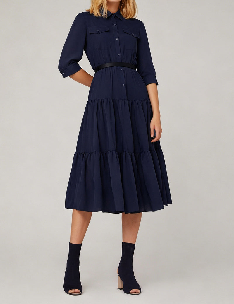 SALAZIA Minimalist  Linen-Blend Dresses